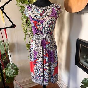 ECI New York Women's Mosaic Embellished Dress - Size 8